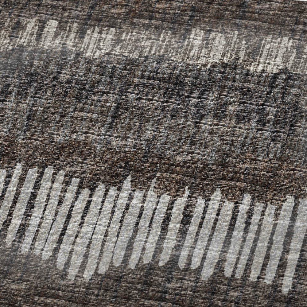50" X 70" Brown And Beige Abstract Microfiber Plush Throw Blanket