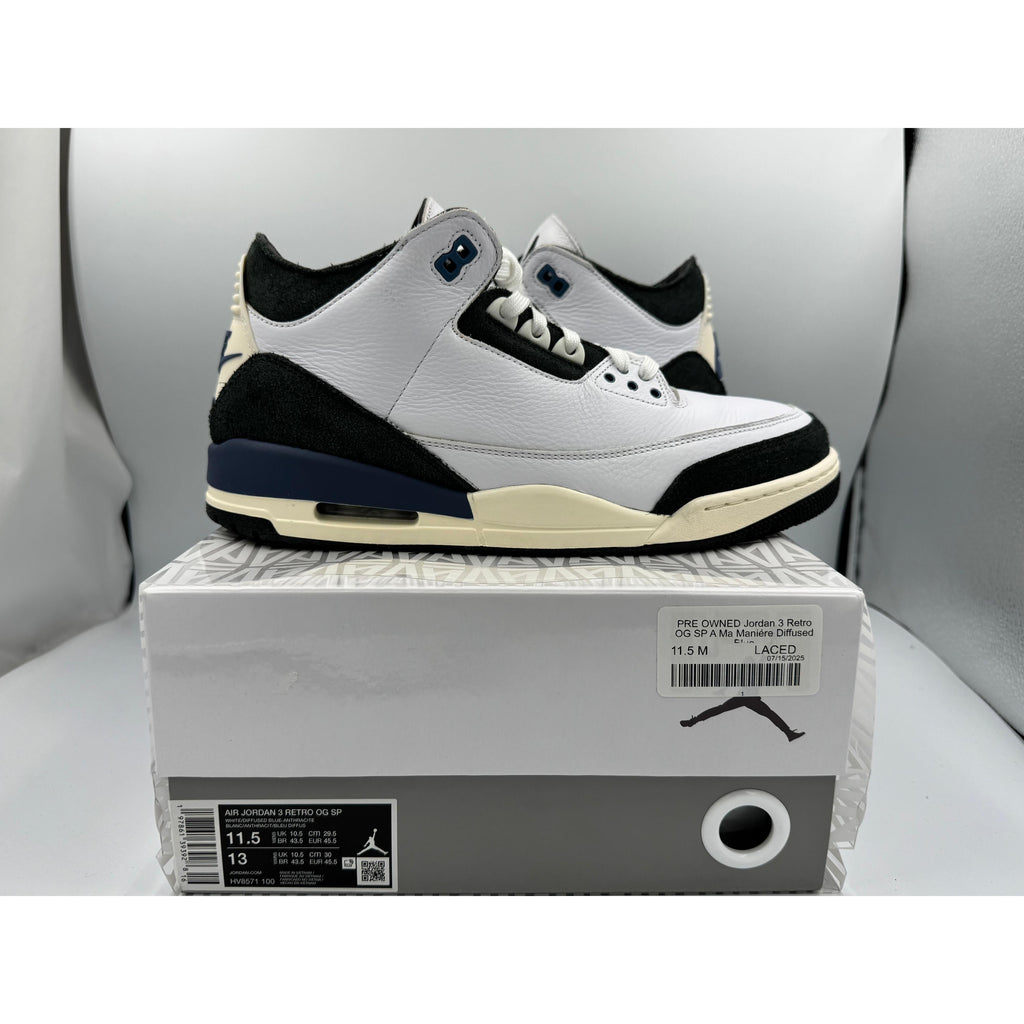 PRE OWNED Jordan 3 Retro OG SP A Ma Maniére Diffused Blue