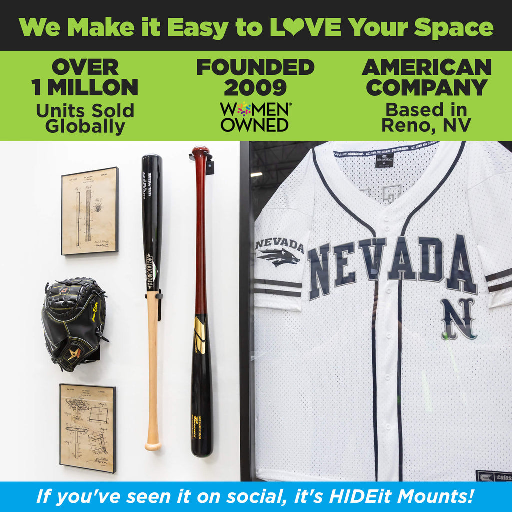 HIDEit VBat Pro | Vertical Baseball Bat Wall Mount