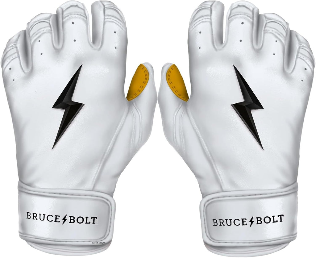 BRUCE BOLT Original Series Short Cuff Batting Gloves - Multiple Colors - Adult & Youth Sizes