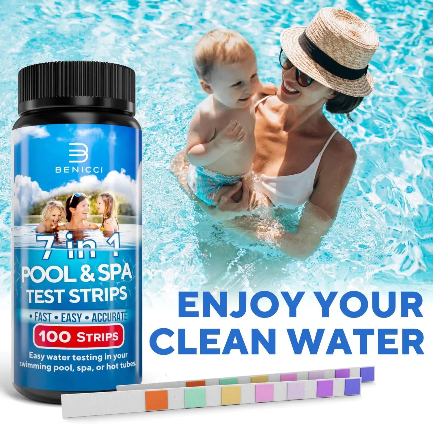 7-in-1 Multipurpose Pool & Spa Test Strips