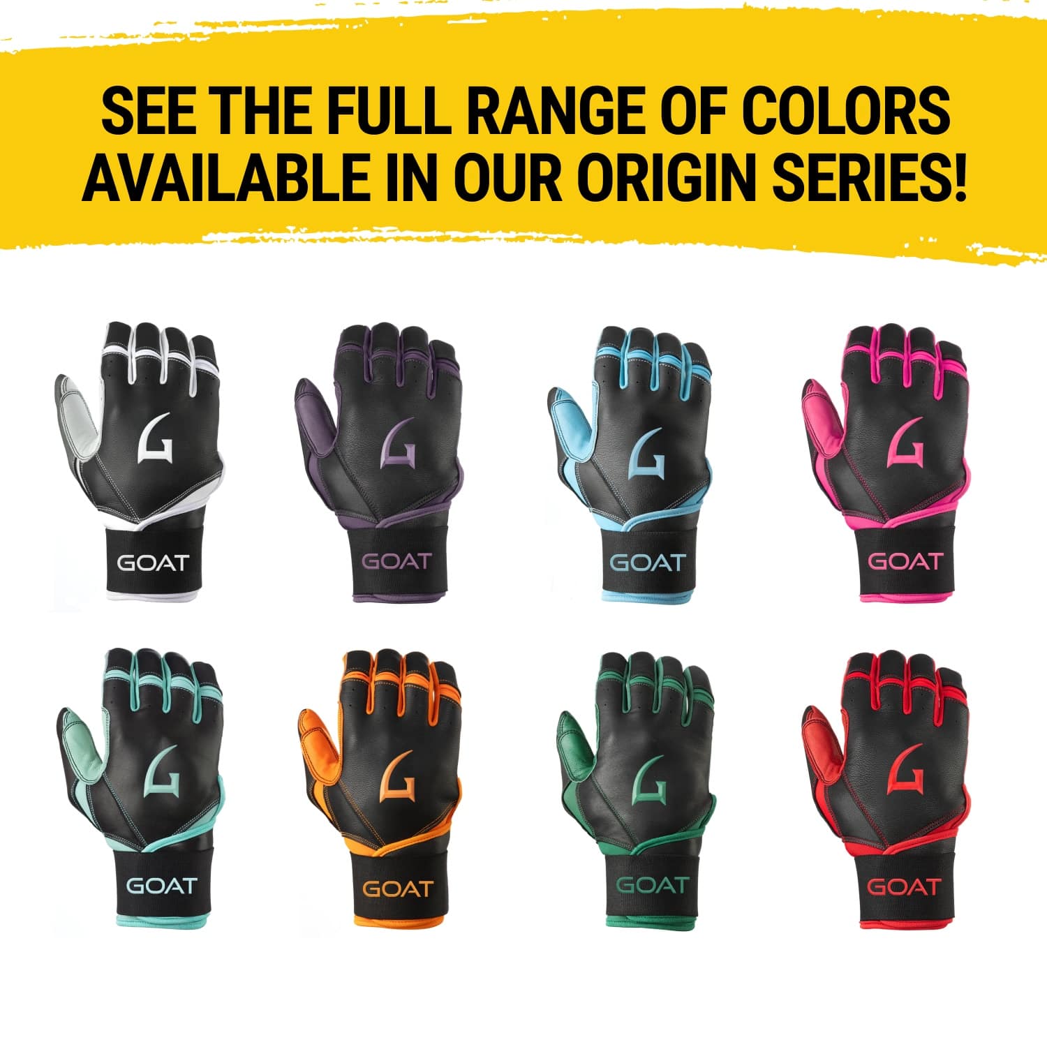 Origin Series Long Cuff Black and Pink Batting Gloves
