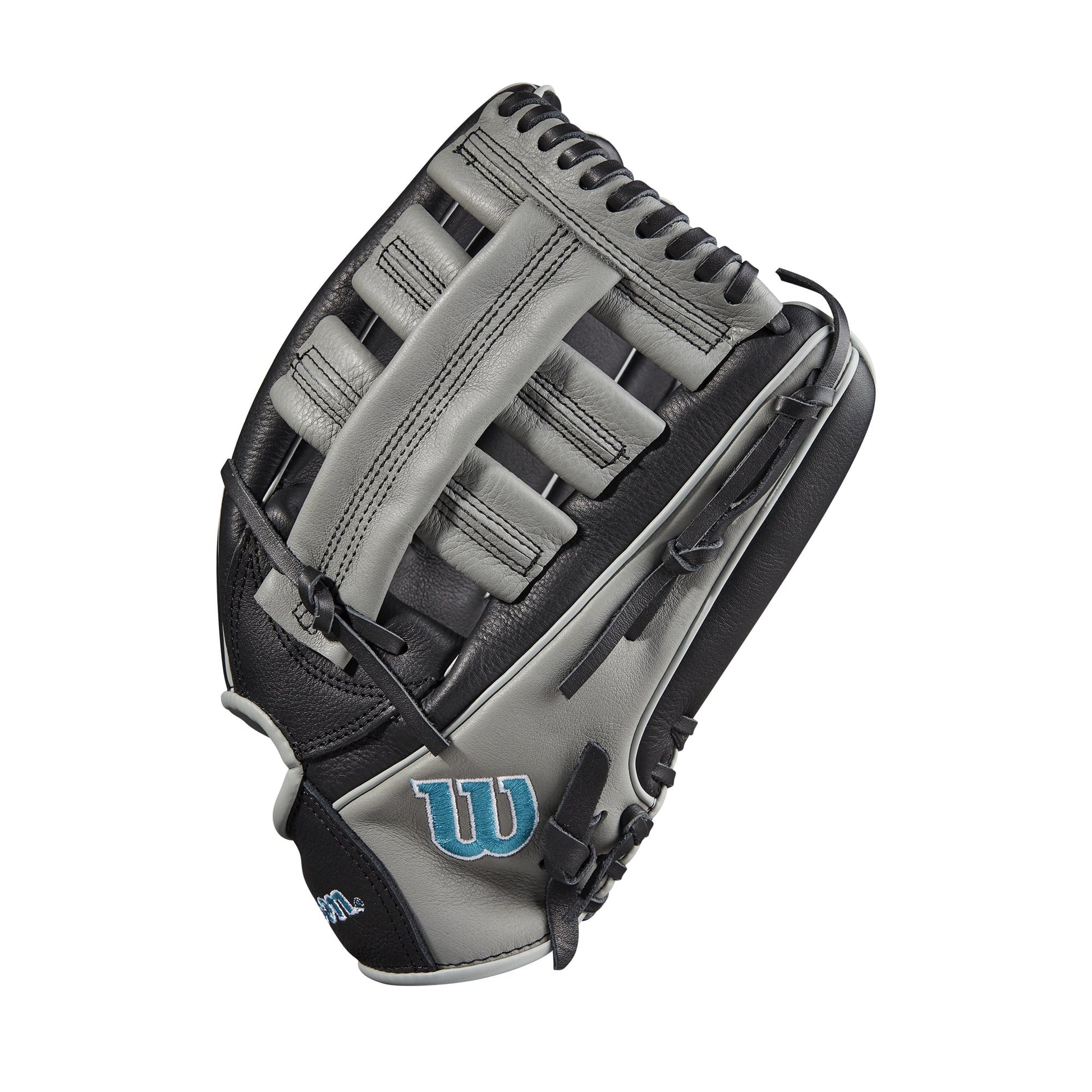 Wilson A500 12.5" Black/Grey/Tropical Blue Right Hand Throw Baseball Glove