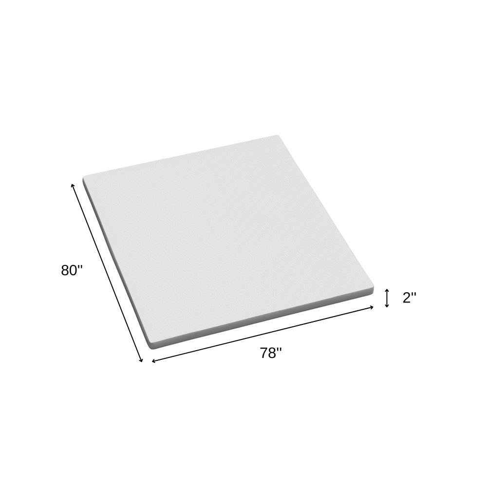 2" White Gel Memory Foam Cooling Queen Mattress Topper