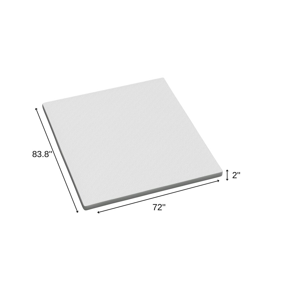2" White Gel Memory Foam Cooling Queen Mattress Topper