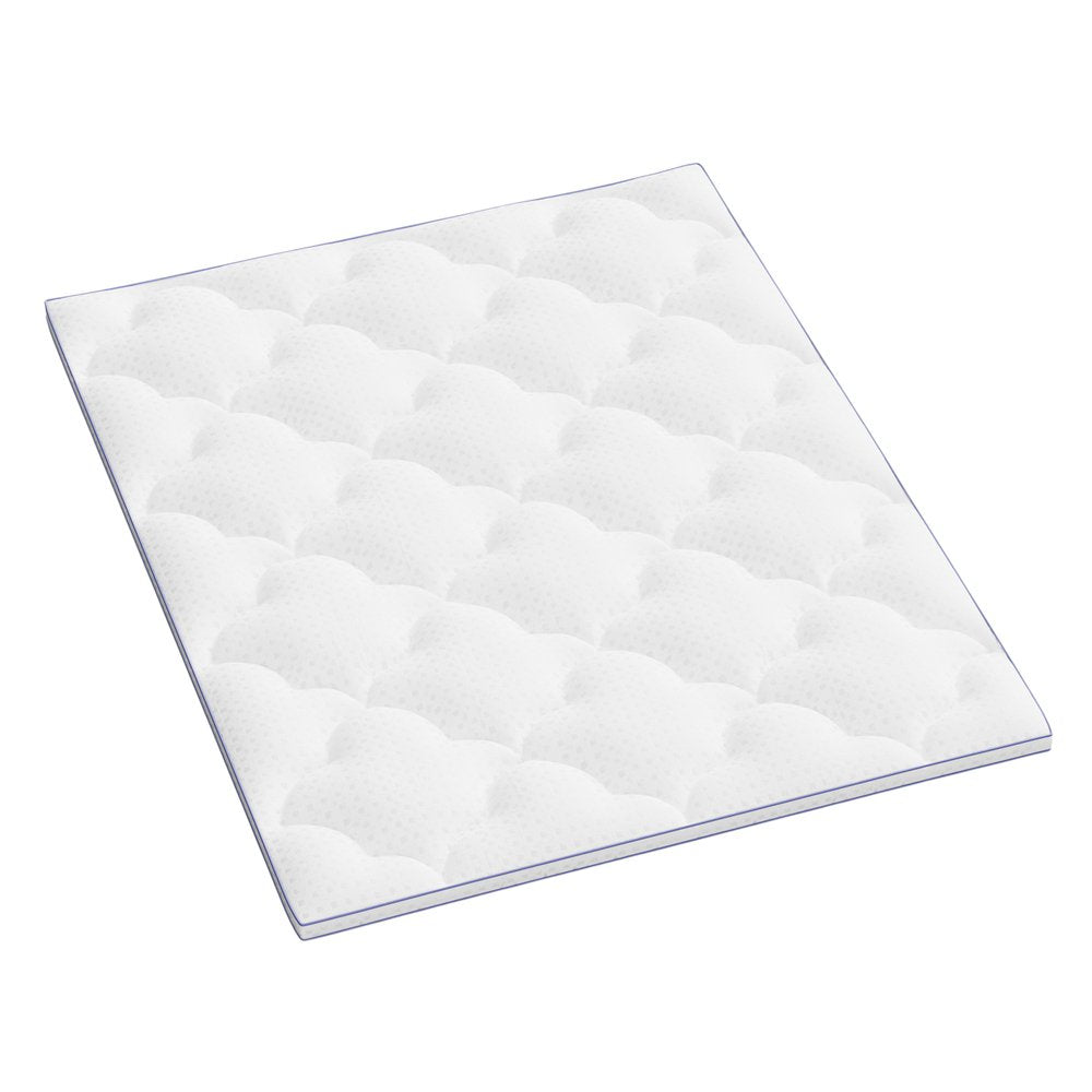 2" White Cotton Twin Mattress Topper