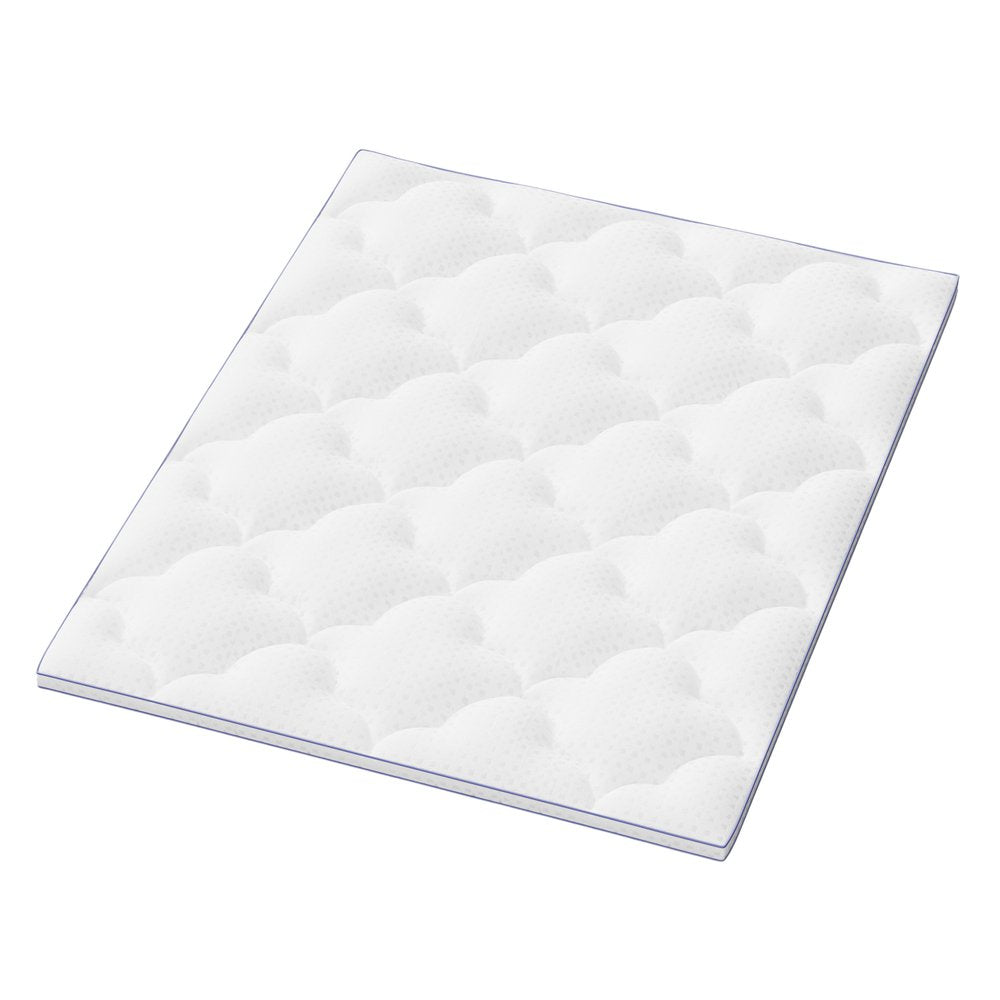 2" White Cotton Twin Mattress Topper