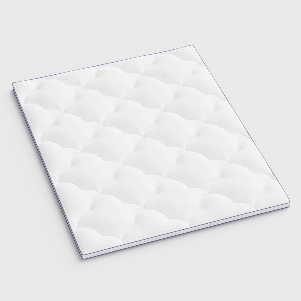 2" White Cotton Twin Mattress Topper