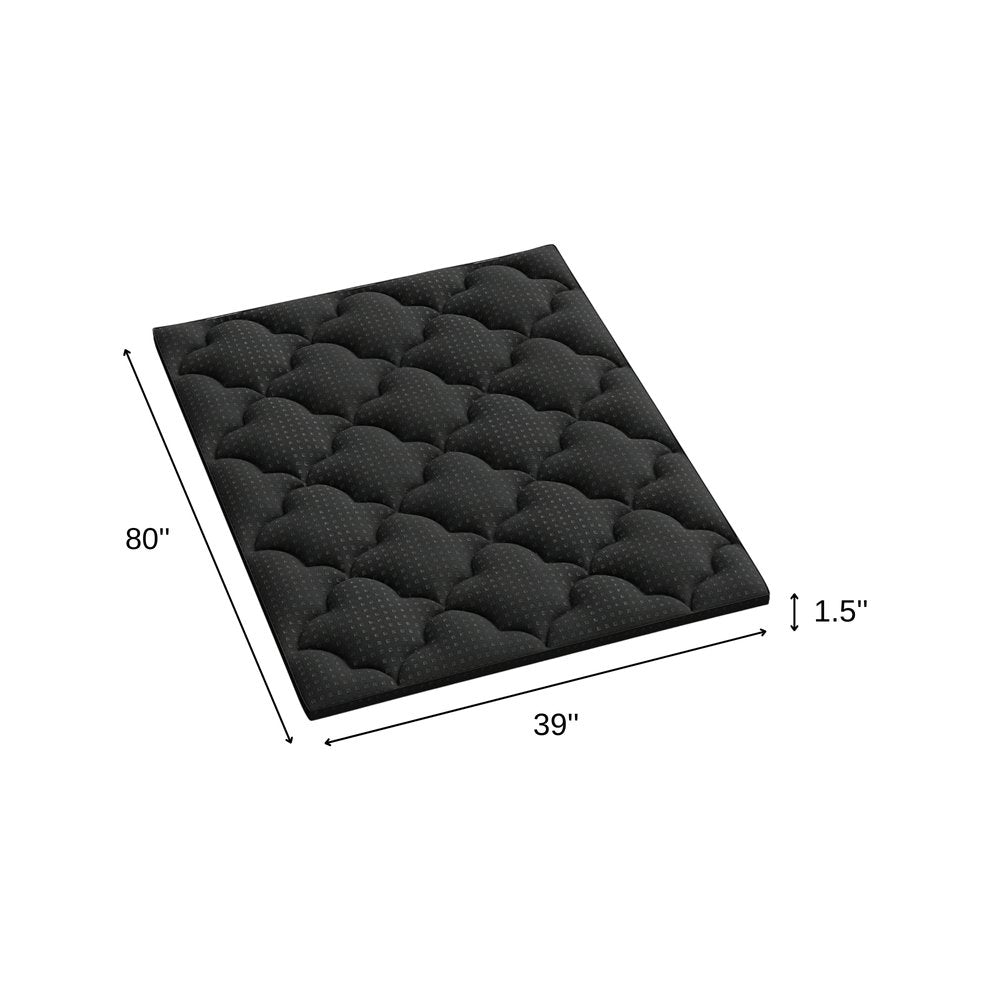 2" White Cotton Twin Mattress Topper