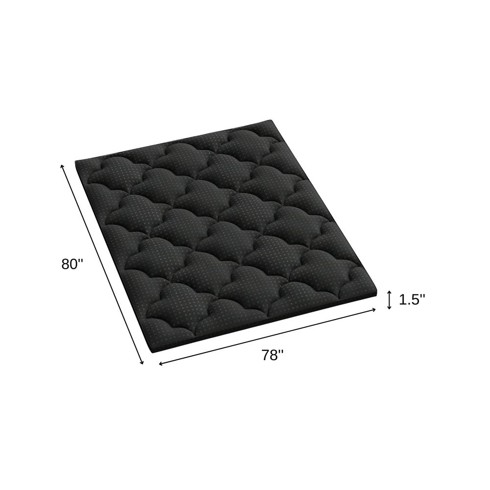 2" White Cotton Twin Mattress Topper