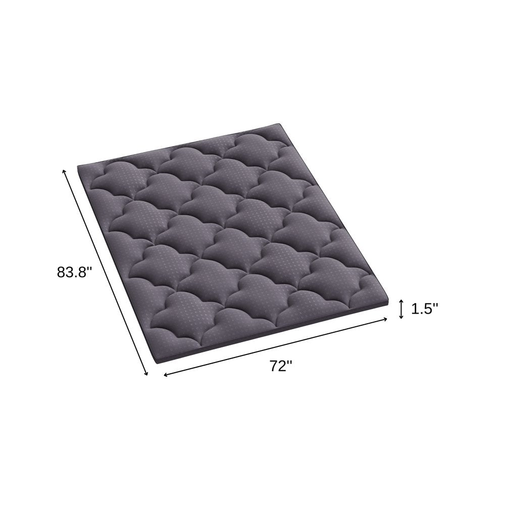 2" White Cotton Twin Mattress Topper