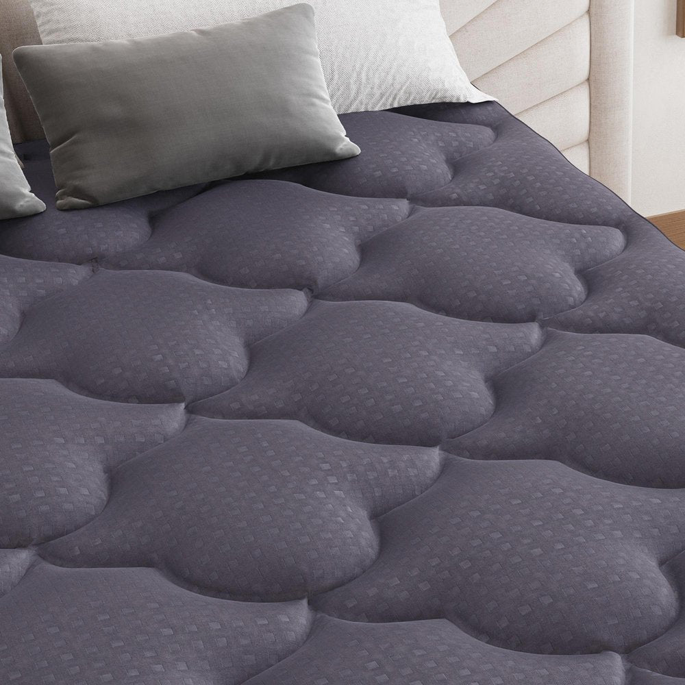 2" White Cotton Twin Mattress Topper