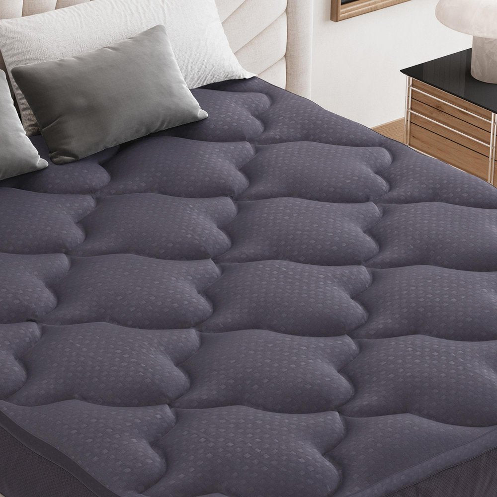 2" White Cotton Twin Mattress Topper