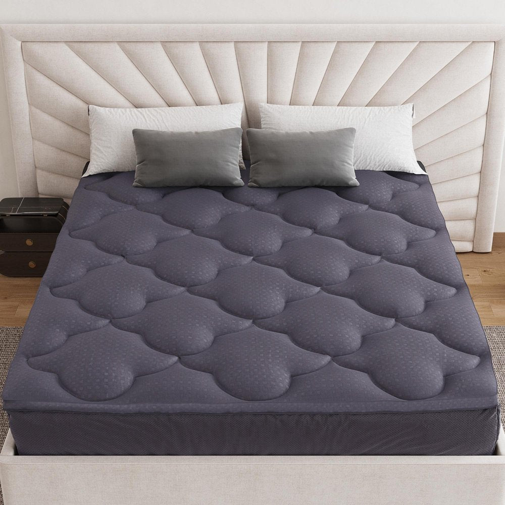 2" White Cotton Twin Mattress Topper