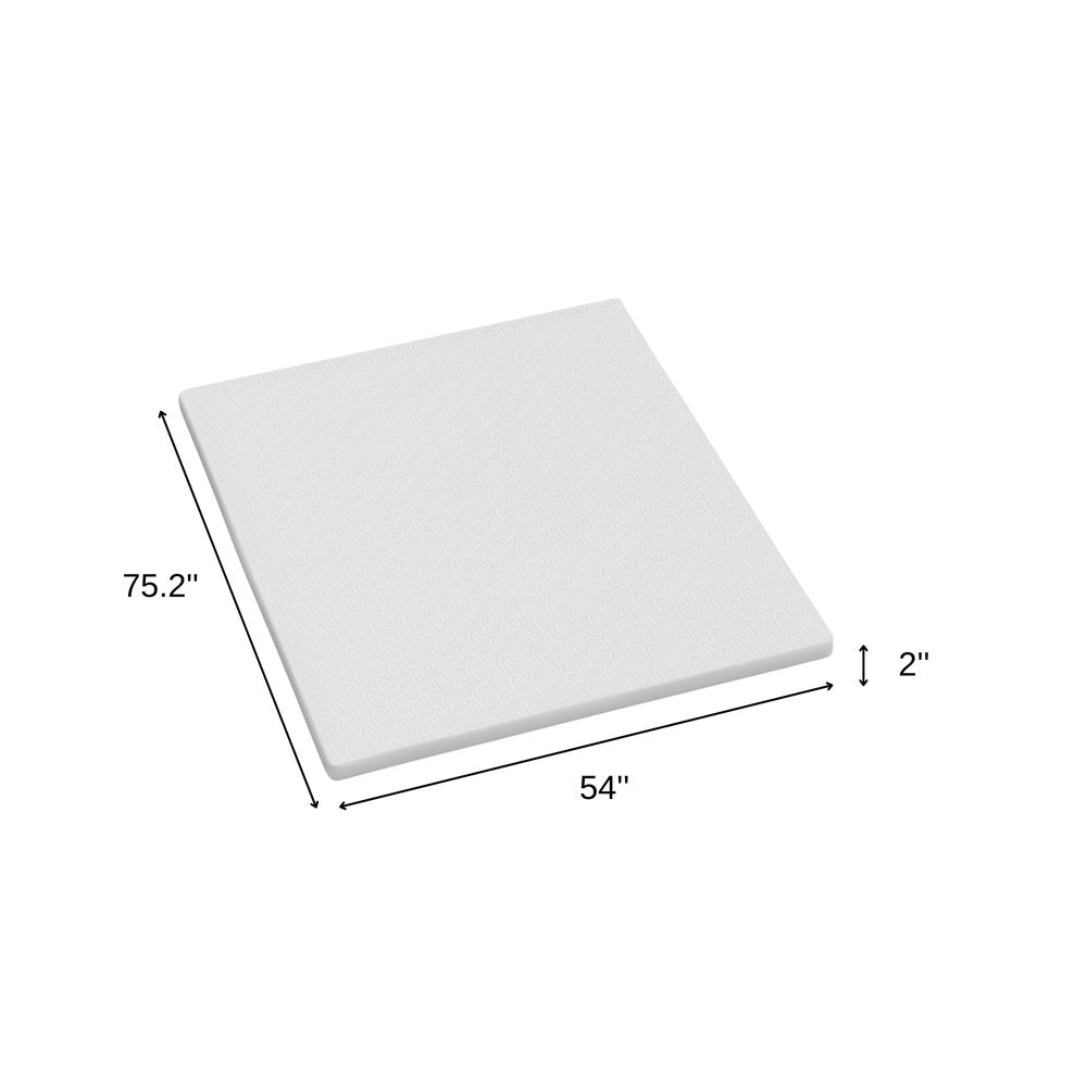 2" White Gel Memory Foam Cooling Queen Mattress Topper