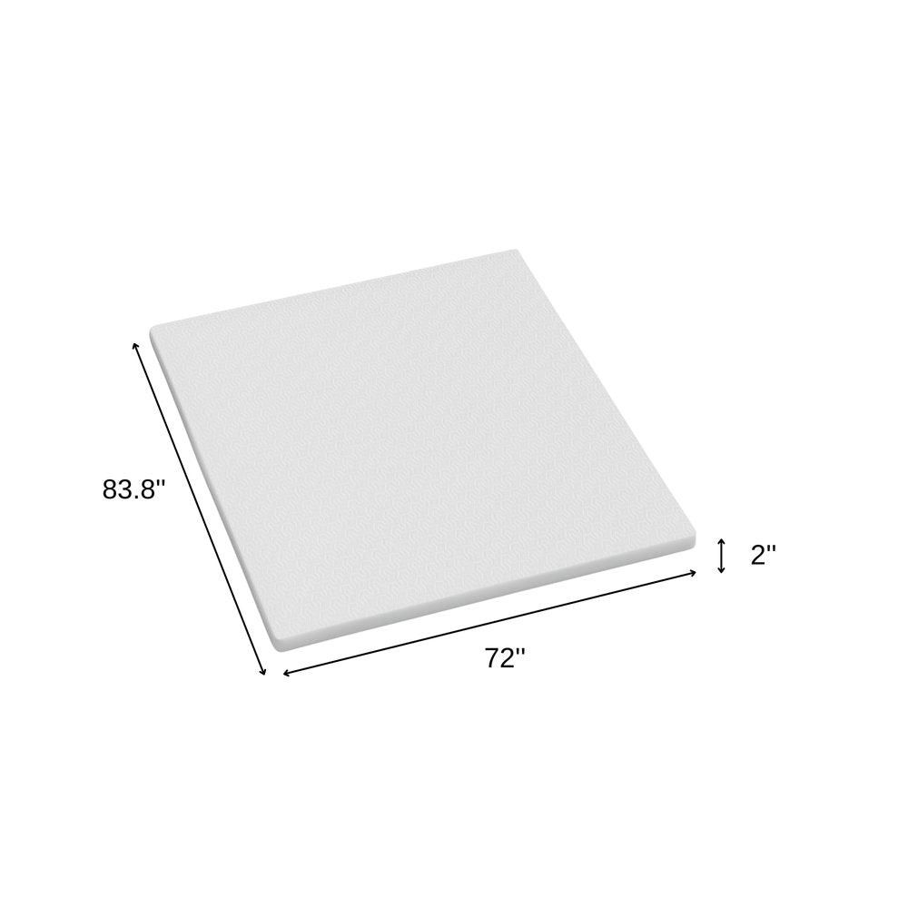 2" White Gel Memory Foam Cooling Queen Mattress Topper