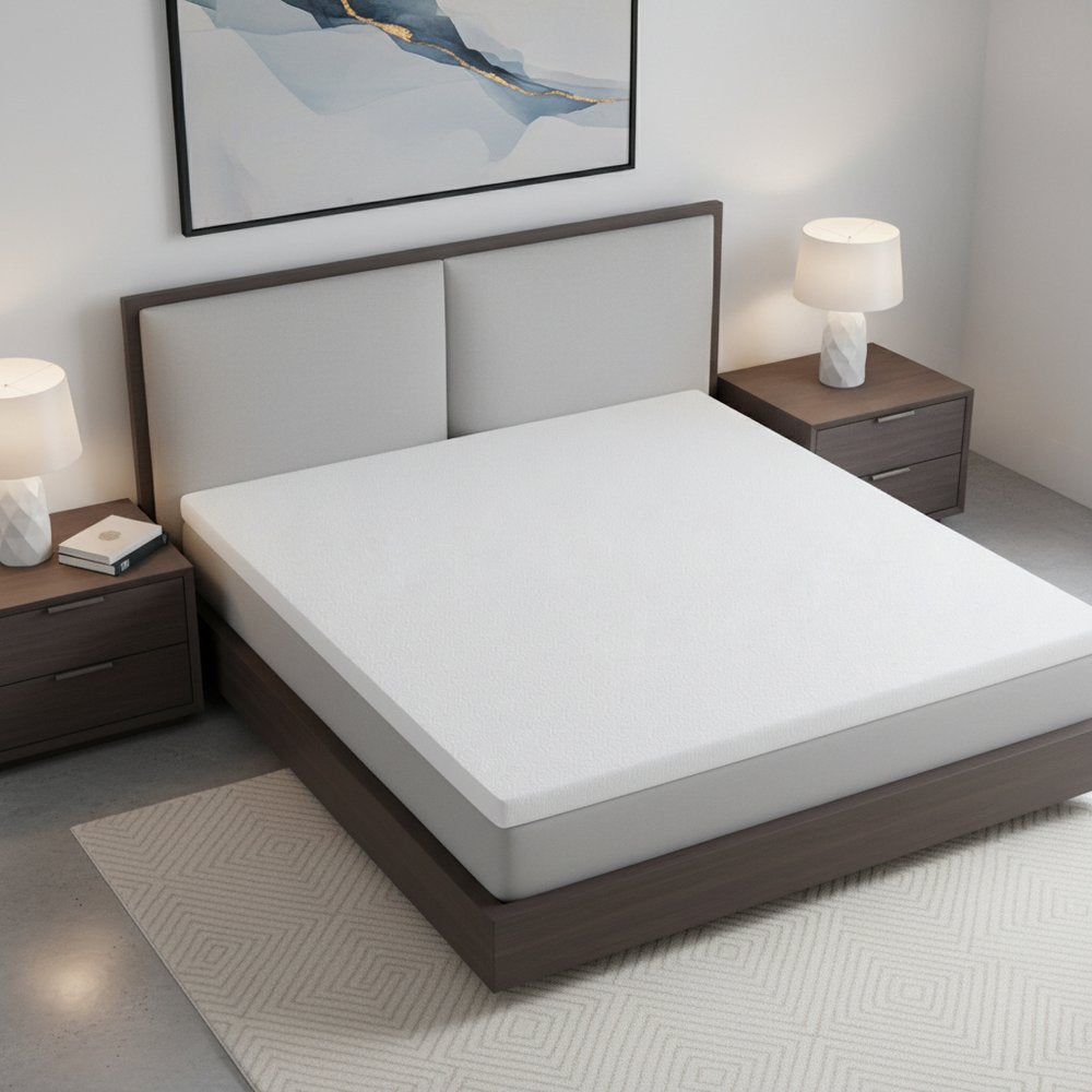 2" White Gel Memory Foam Cooling Queen Mattress Topper