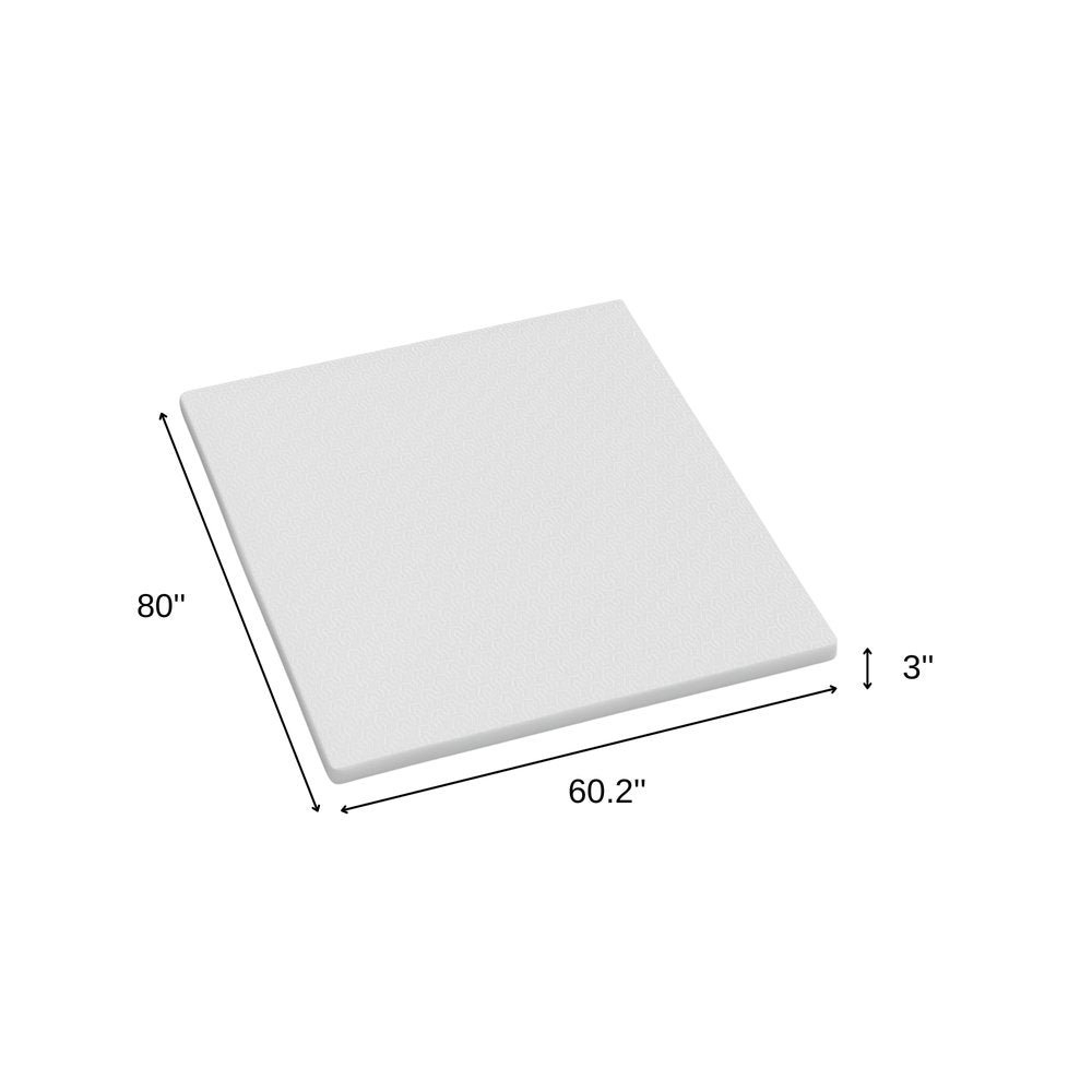 2" White Gel Memory Foam Cooling Queen Mattress Topper