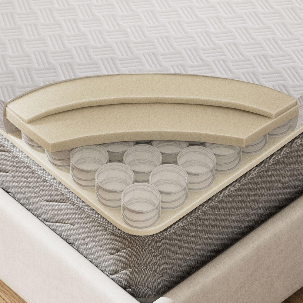 4" White Memory Foam Twin Mattress Topper