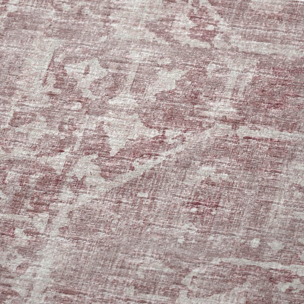 50" X 70" Pink And Ivory Damask Microfiber Plush Throw Blanket