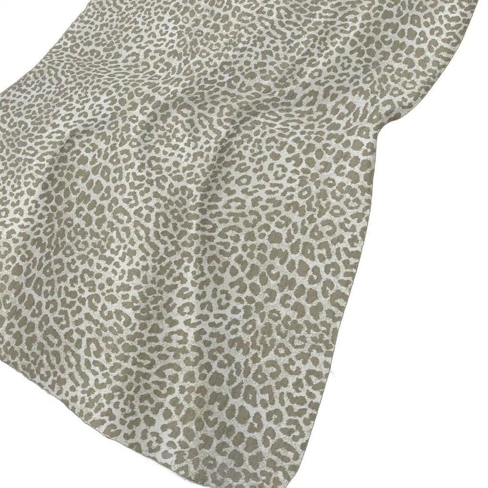 50" X 70" Taupe And Ivory Animal Print Polyester Woven Plush Throw Blanket