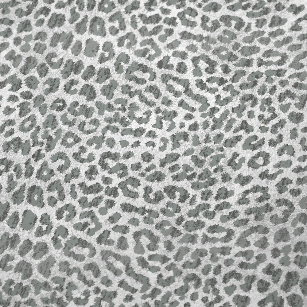 50" X 70" Gray And Ivory Leopard Microfiber Plush Throw Blanket