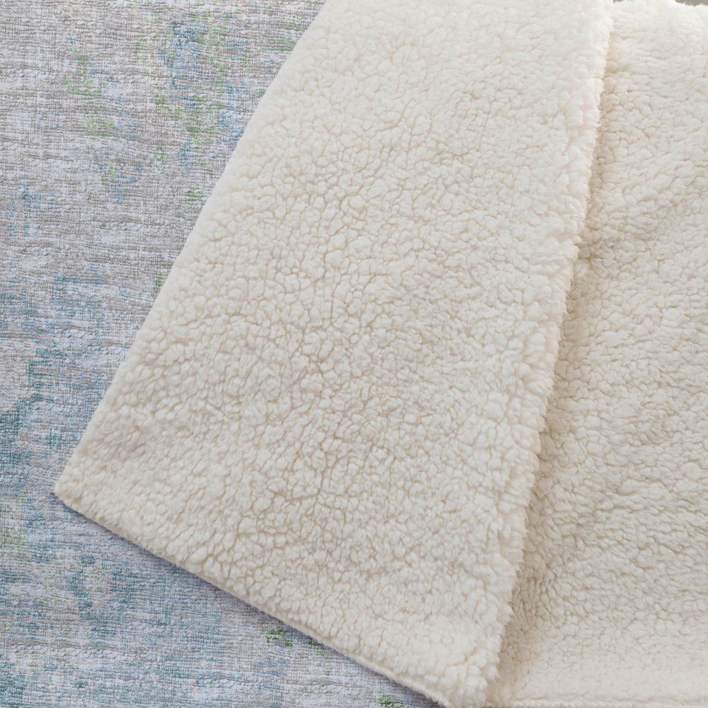 50" X 70" Green Teal And Beige Abstract Microfiber Plush Throw Blanket