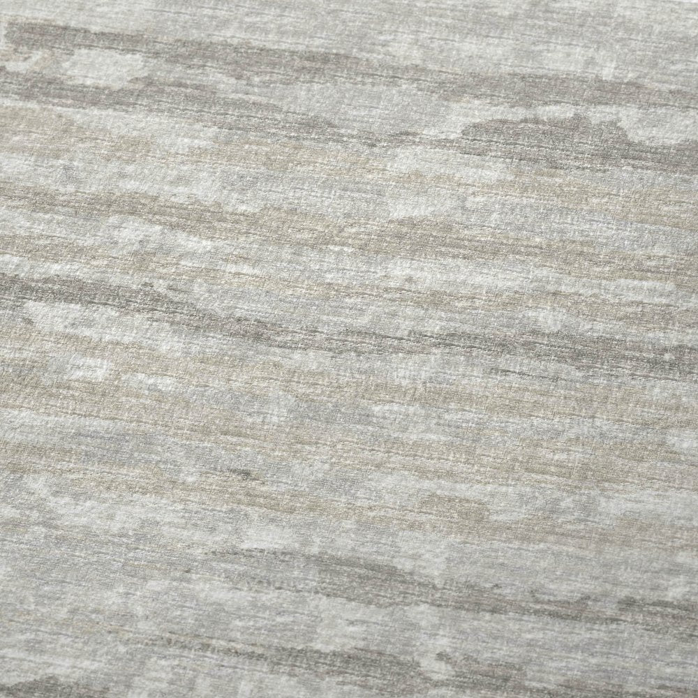 50" X 70" Ivory And Taupe Striped Microfiber Plush Throw Blanket