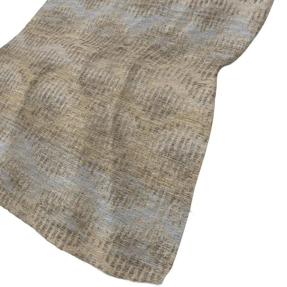 50" X 70" Chocolate And Beige Geometric Polyester Woven Plush Throw Blanket