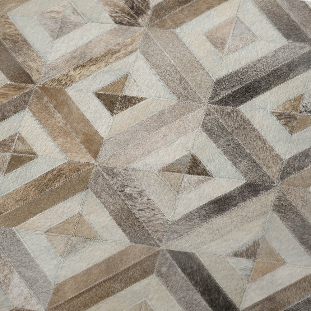 50" X 70" Gray And Brown Geometric Microfiber Plush Throw Blanket