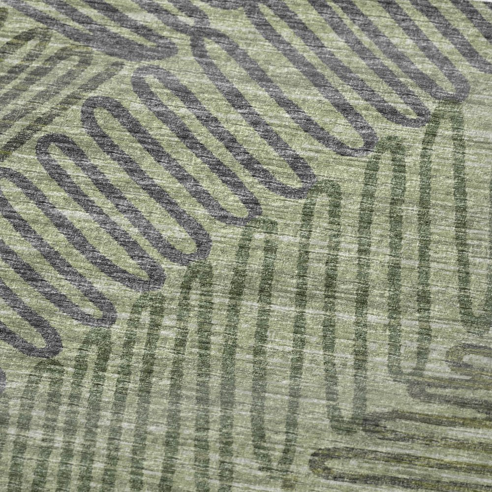 50" X 70" Green And Gray Abstract Microfiber Plush Throw Blanket