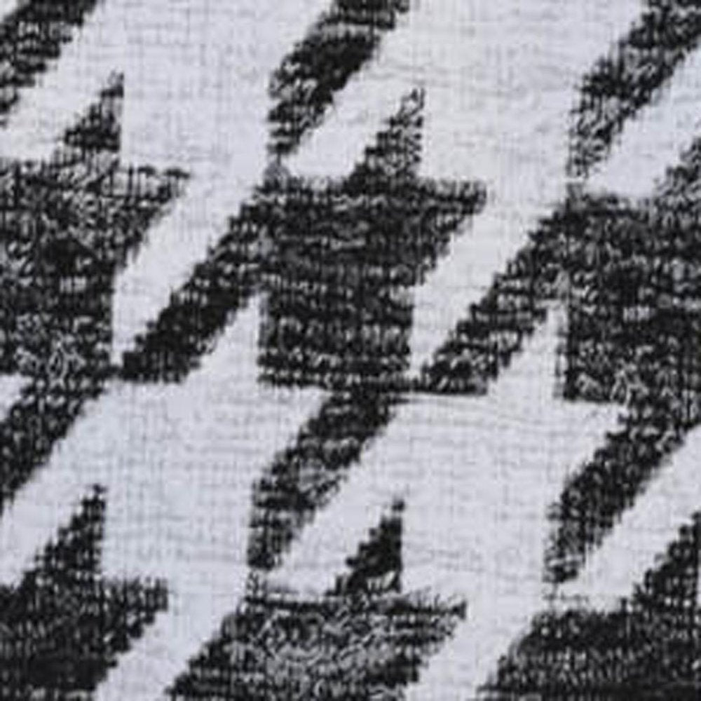 50" X 70" Black And White Houndstooth Polyester Woven Plush Throw Blanket
