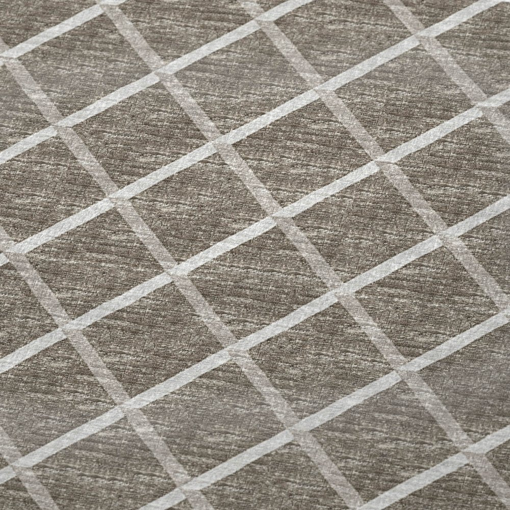 50" X 70" Taupe And Beige Geometric Microfiber Plush Throw Blanket