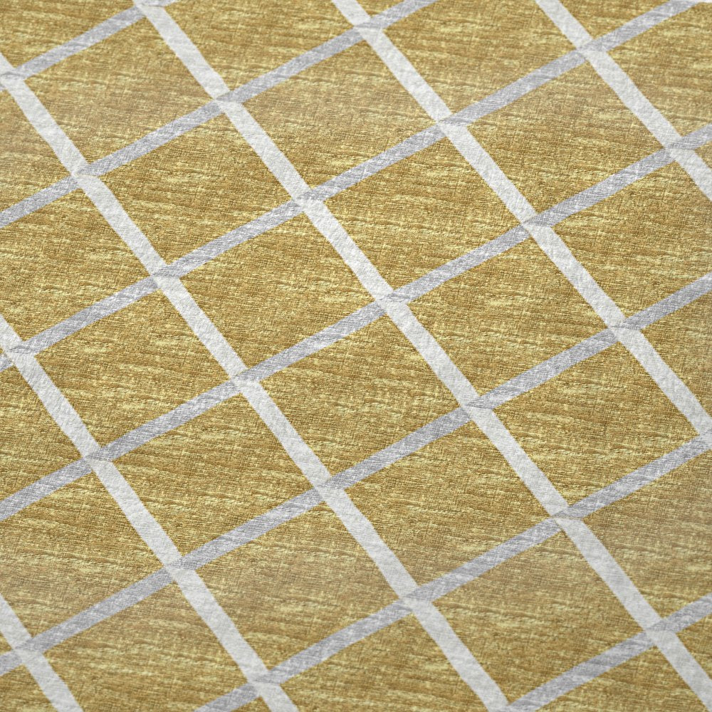 50" X 70" Gold And Ivory Geometric Microfiber Plush Throw Blanket