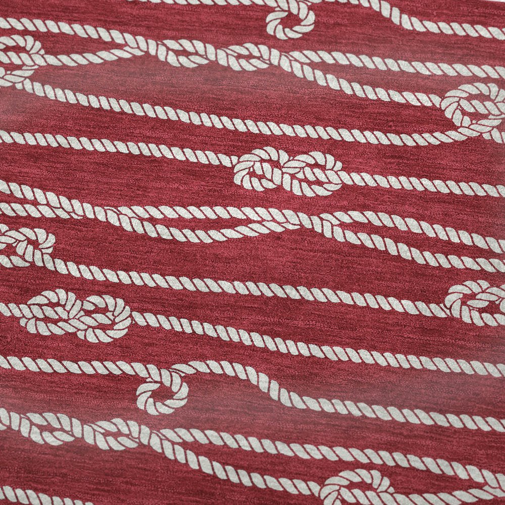 50" X 70" Red And Ivory Striped Microfiber Plush Throw Blanket