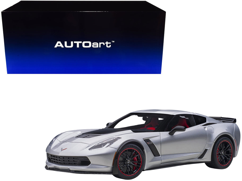 Chevrolet Corvette C7 Z06 Blade Silver 1/18 Model Car by Autoart