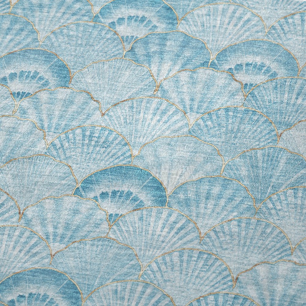 50" X 70" Aqua And Ivory Animal Print Microfiber Plush Throw Blanket