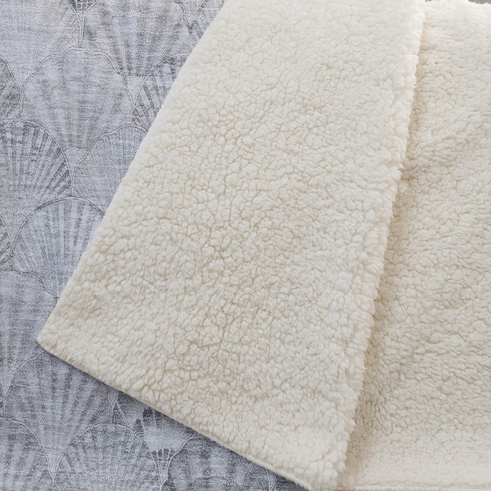 50" X 70" Gray And Ivory Animal Print Microfiber Plush Throw Blanket