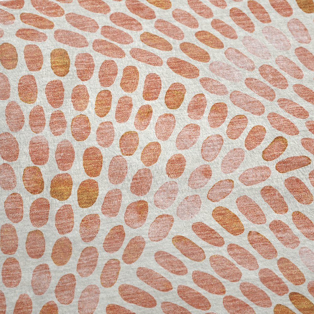 50" X 70" Peach And Ivory Abstract Microfiber Plush Throw Blanket