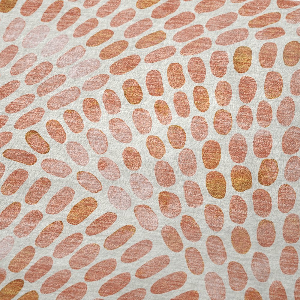 50" X 70" Peach And Ivory Abstract Microfiber Plush Throw Blanket