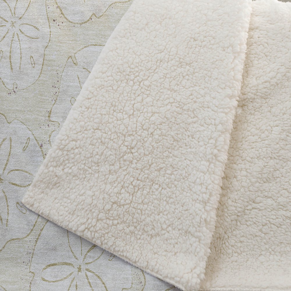 50" X 70" Sand And Ivory Animal Print Microfiber Plush Throw Blanket