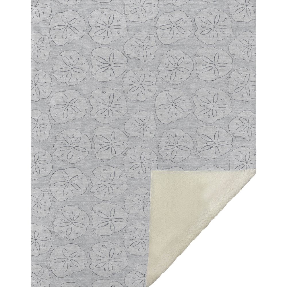 50" X 70" Gray And Ivory Animal Print Microfiber Plush Throw Blanket