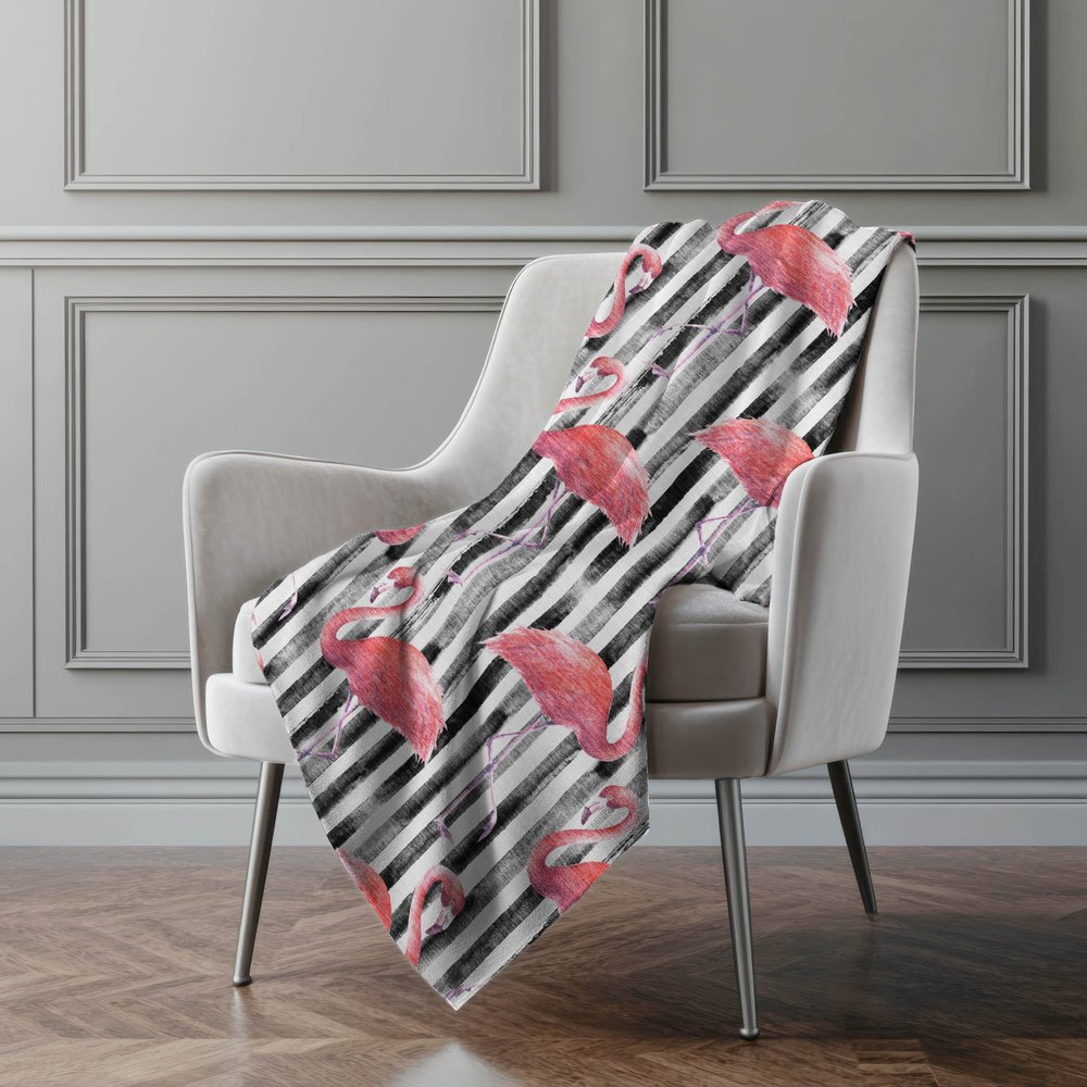50" X 70" Pink Black And Ivory Animal Print Microfiber Plush Throw Blanket