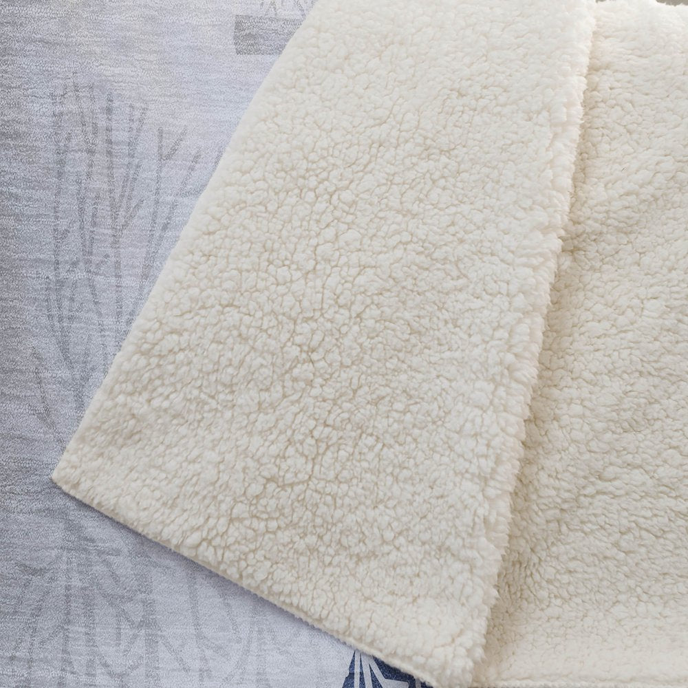 50" X 70" Blue Ivory And Red Geometric Microfiber Plush Throw Blanket