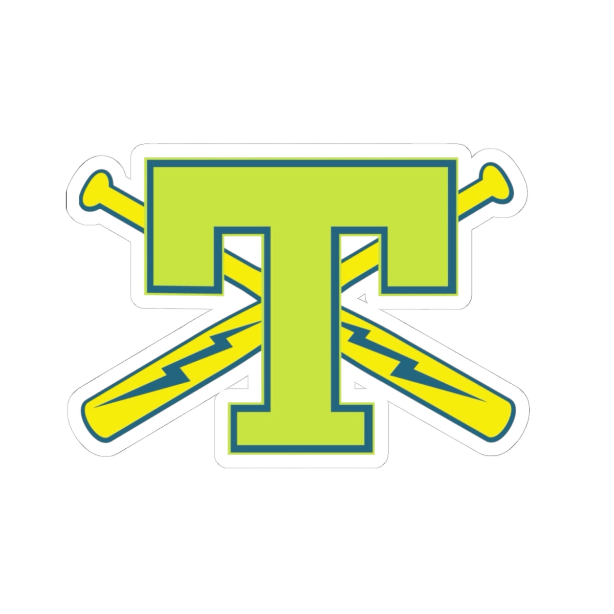 Thunderstix Sticker — Neon Team Logo Kiss-Cut Sticker
