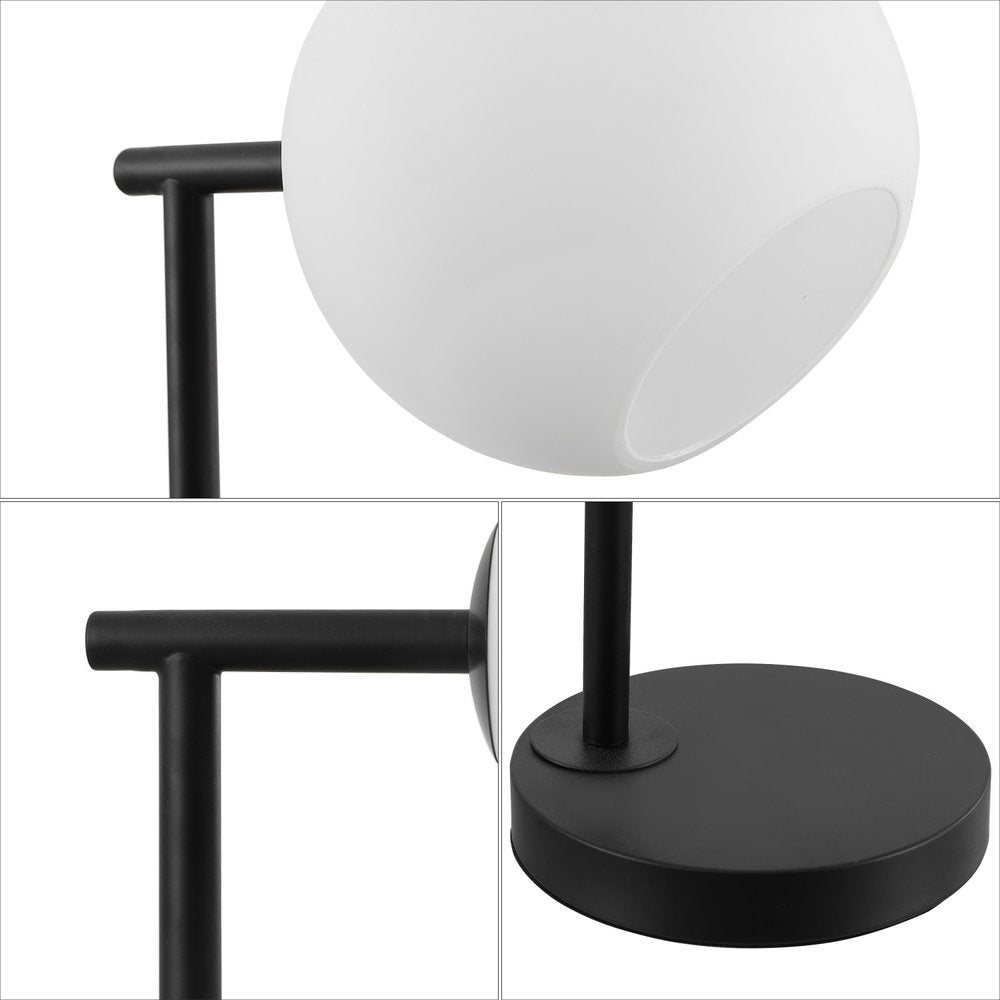 21" Black Novelty Table Lamp LED With Globe Shade