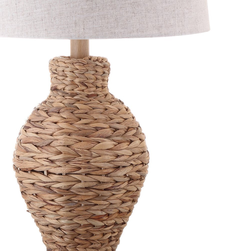 31" Natural Urn Table Lamp LED With Drum Shade