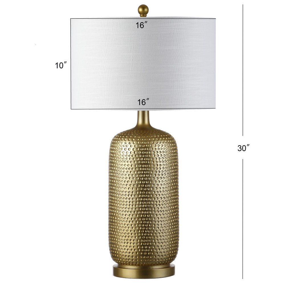 30" Gold Novelty Table Lamp LED With Drum Shade