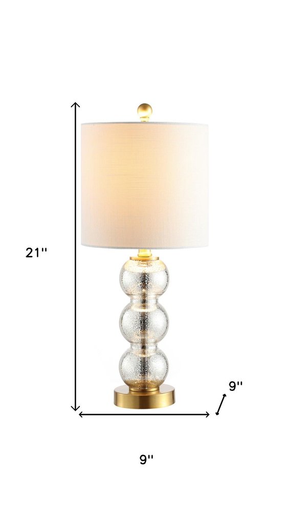 21" Gold Novelty Table Lamp LED With Globe Shade
