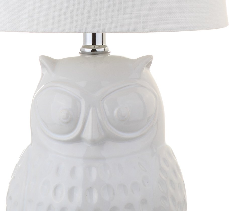 21" Clear Novelty Desk Lamp LED With Drum Shade